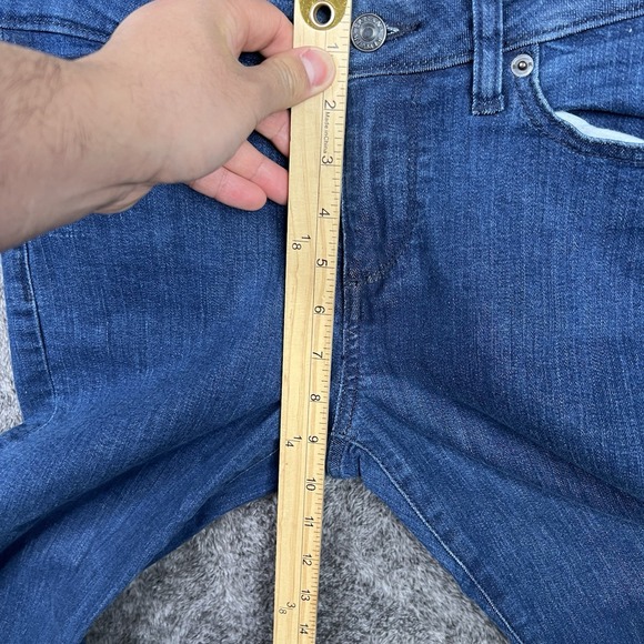 Banana Republic Stretch Jeans Womens 26/2 Classic Wide Leg Flare 30x33 Dark Wash - Picture 4 of 9